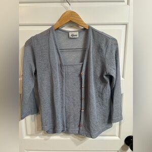 Ilyza Gray Cardigan with Buttons